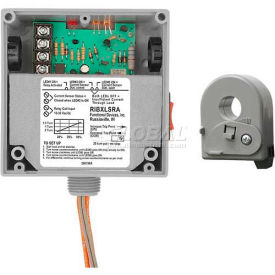 Enclosed Solid-Core AC Sensor W/Relay, Adj., 10A, SPST, 10-30VAC/DC, Override