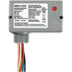 Dry Contact Input Relay, Enclosed, Pilot, 120-277VAC, 10A, SPDT
