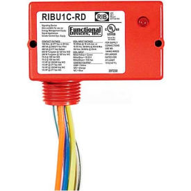 Enclosed Relay, 10A, SPDT, 10-30VAC/DC/120VAC, Red Housing