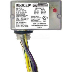 Enclosed Relay, 10A, NEMA 4/4X, DPDT, 24VAC/DC/120VAC