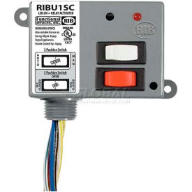 Enclosed Relay, 10A, SPDT, 10-30VAC/DC/120VAC, Override