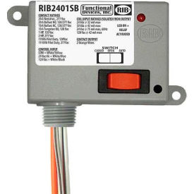 Power Relay, 20A, SPST-NO, 24VAC/DC/120VAC, Override