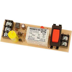 RIB Track Mount Relay, 4", 15A, SPST-NC, 10-30VAC/DC/208-277VAC, Override