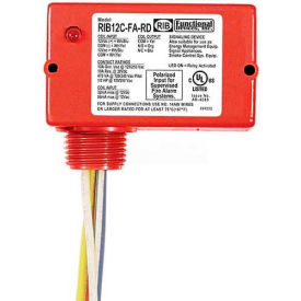 Enclosed Polarized Relay, 10A, SPDT, 12VAC/VDC, Red Housing