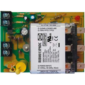 RIB Panel Relay, 4" x 2.875", 20A, 3PDT, 120VAC, Class 2 Dry Contact Input