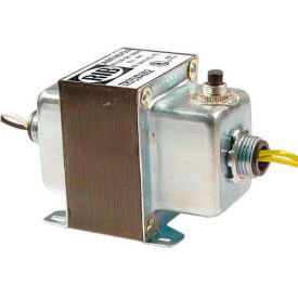 Transformer, 75VA, 120-24V, Dual Hub, Foot Mount, Circuit Breaker