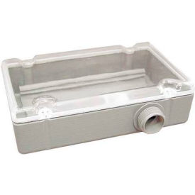 NEMA 4 Enclosure, Plastic, 4.28"H x 7"W x 2"D, Clear Lid