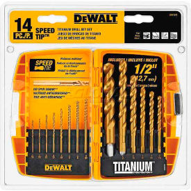 Titanium Speed Tip Drill Bit Set, 14 Piece Set