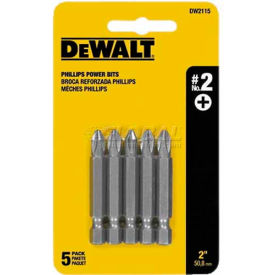 #2 Phillips Power Bit, 2" Bit Length, 5/Pack