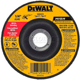 Metal Grinding Wheel Type 27 7" DIA. 24 Grit Aluminum Oxide, 10/Pack