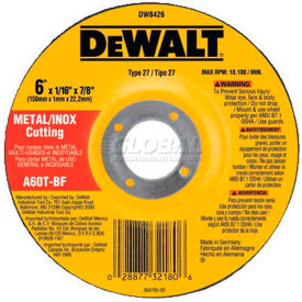 Metal & Stainless Cutting Wheel Type 27 6" Diameter 60 Grit Aluminum Oxide, 25/Pack