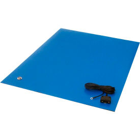 MT4500 Series ESD Rubber Matting, 0.080" Thick, 36"x60", Royal Blue