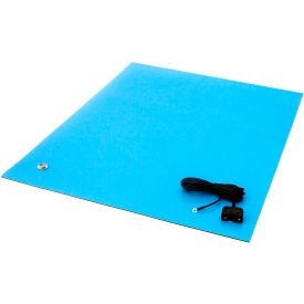 MT4500 Series ESD Rubber Matting, 0.080" Thick, 24"x36", Blue