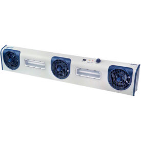 Overhead AC Ionizer Blower, 3 Fans, LED Task Lights, 150-300 CFM