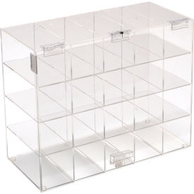Safety Glass Holder With Door, Holds 20 Glasses, 6-3/4"L