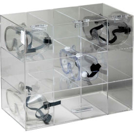 Safety Glass Holder With Door, Holds 12 Glasses, 7-3/4"L