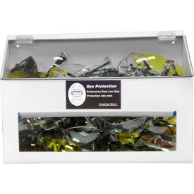 70 Pair Safety Glass Dispenser Clear Acrylic With Clear Lid, 9-1/4"L