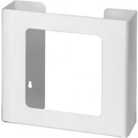 Top Loading Plastic Box Glove Dispenser, Holds 2 Boxes, 10"H x 11"W x 4"D, White