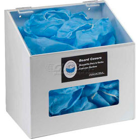 1-Compartment White Hair Net/Beard Cover/Shoe Cover/Arm Protector Dispenser