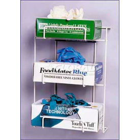 "No Spill" 3 Box Top Dispensing Exam Glove Rack, 16-1/2"H x 14"W x 7"D