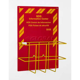 Economy Right-To-Know Center, 3 Language Sign & Yellow Wire Rack