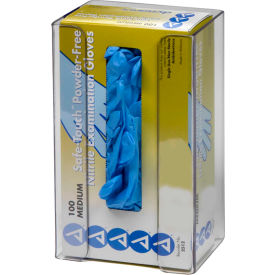 Top Loading Plastic Glove Box Dispenser, Holds 1 Box, 9-1/2"H x 6"W x 4"D, Clear