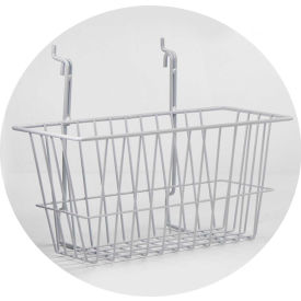 White Wire Basket, 12"L X 6"W X 6"H