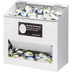 300 Pair Foam Ear Plug Dispenser, White, Heavy Duty Plastic, 8"L