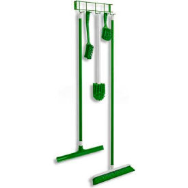 Utility/Sanitation Hook Rack, Green, 17-1/4", 5 Hooks