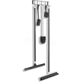 Utility/Sanitation Hook Rack, Black, 17-1/4", 5 Hooks