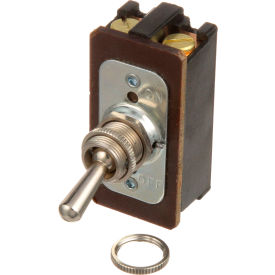 Toggle Switch, 125/250V, 10/20A, Black/Silver