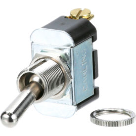 Toggle Switch, 125/277V, 10/20A, Black/Silver