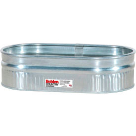 Steel Stock Tank Shallow Round End Approximately 38 Gallon