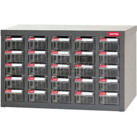 Drawers Cabinet, 25 Drawers, Bench Style, 23"W x 8-3/4"D x 13-3/4"H