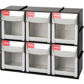 Flip Out Bin, 6 Compartments, 12"W x 4"L x 10"H