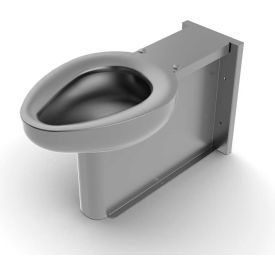 Siphon Jet Floor Mounted Toilet W/Back Spud, Stainless Steel Finish