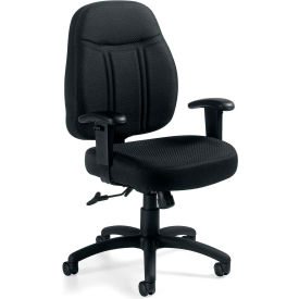 Managerial Tilter Chair with Arms - Fabric - Black