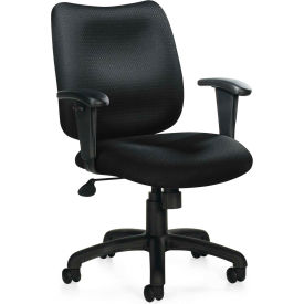 Managerial Tilter Chair with Arms - Fabric - Black