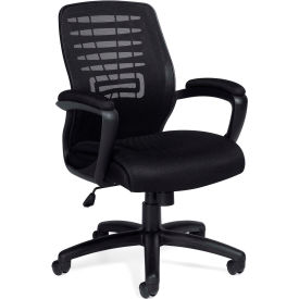 Mesh Back Managers Chair -Fabric - Black