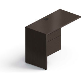 Return with Left Pedestal - 40" - Dark Espresso