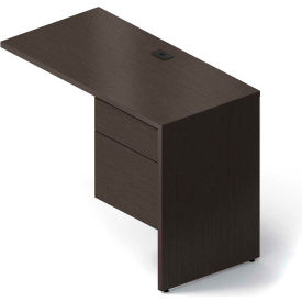 Return with Right Pedestal - 40" - Dark Espresso