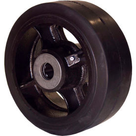 6" x 2" Mold-On Rubber Wheel with Roller Bearing - 1/2" Axle