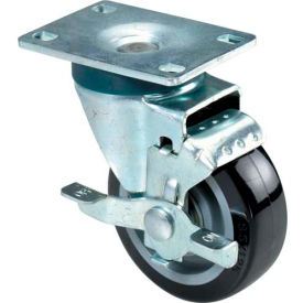 4" Phenolic Swivel Wheel Caster with Side Wheel Brake