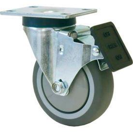 4" TPR Wheel Swivel Caster with Total Lock Brake - 27-RPB-0412-S-TLB