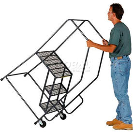 Step Steel Tilt & Roll Ladder Serrated Grating