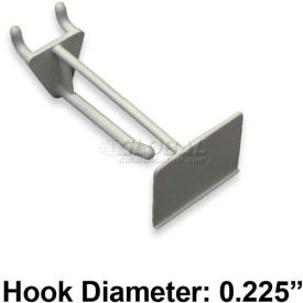 2" Opaque Plastic Pegboard Scan Hook, White - Pkg Qty 50