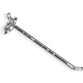 6" Opaque Plastic Pegboard Locking Hook, Clear - Pkg Qty 50