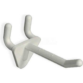 2" Opaque Plastic Hook White - Pkg Qty 50