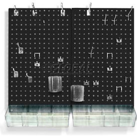 Pegboard Room Organizer Kit, Hardware Included, Black Opaque ,1 Piece