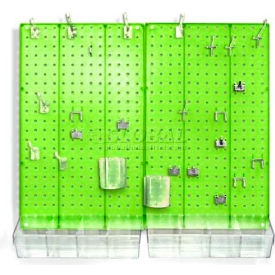 Pegboard Room Organizer Kit, Hardware Included, Green Opaque ,1 Piece